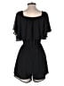 Francesca's 100% Polyester Solid Black Romper Size S - photo 2