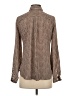 Ann Taylor LOFT Outlet 100% Polyester Houndstooth Brown Long Sleeve Blouse Size S - photo 2