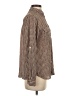 Ann Taylor LOFT Outlet 100% Polyester Houndstooth Brown Long Sleeve Blouse Size S - photo 4