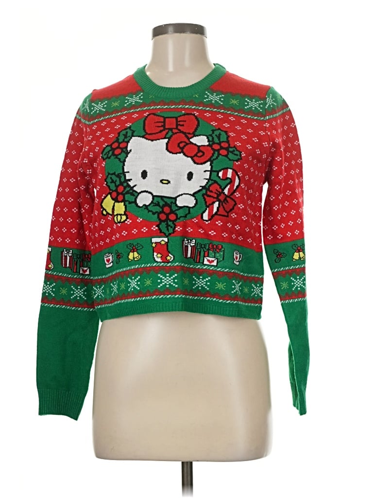 Pre-owned Hello Kitty Pullover Sweater In Red