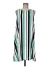 Halogen 100% Polyester Stripes Green Casual Dress Size M - photo 1