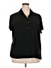 Covington 100% Polyester Black Short Sleeve Blouse Size 20/22w - photo 1