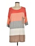 Assorted Brands Color Block Orange 3/4 Sleeve T-Shirt Size L - photo 1