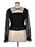 Miss Chievous 100% Polyester Black Long Sleeve Blouse Size XL - photo 2
