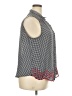 Elle 100% Polyester Houndstooth Black Sleeveless Blouse Size XXL - photo 4