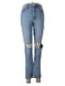 Just Black Hearts Blue Jeans Size 26 waist - photo 1