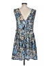 One 'N Only 100% Polyester Paisley Blue Cocktail Dress Size L - photo 2