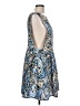 One 'N Only 100% Polyester Paisley Blue Cocktail Dress Size L - photo 4