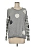 Foil Polka Dots Gray Pullover Sweater Size M - photo 1