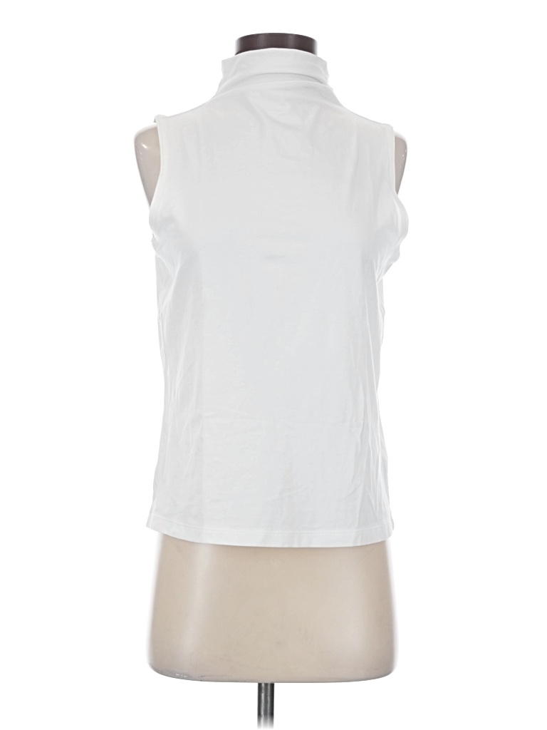 Pre-owned Athleta Sleeveless Blouse In White