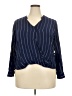 Falls Creek Blue Long Sleeve Blouse Size 3X - photo 1