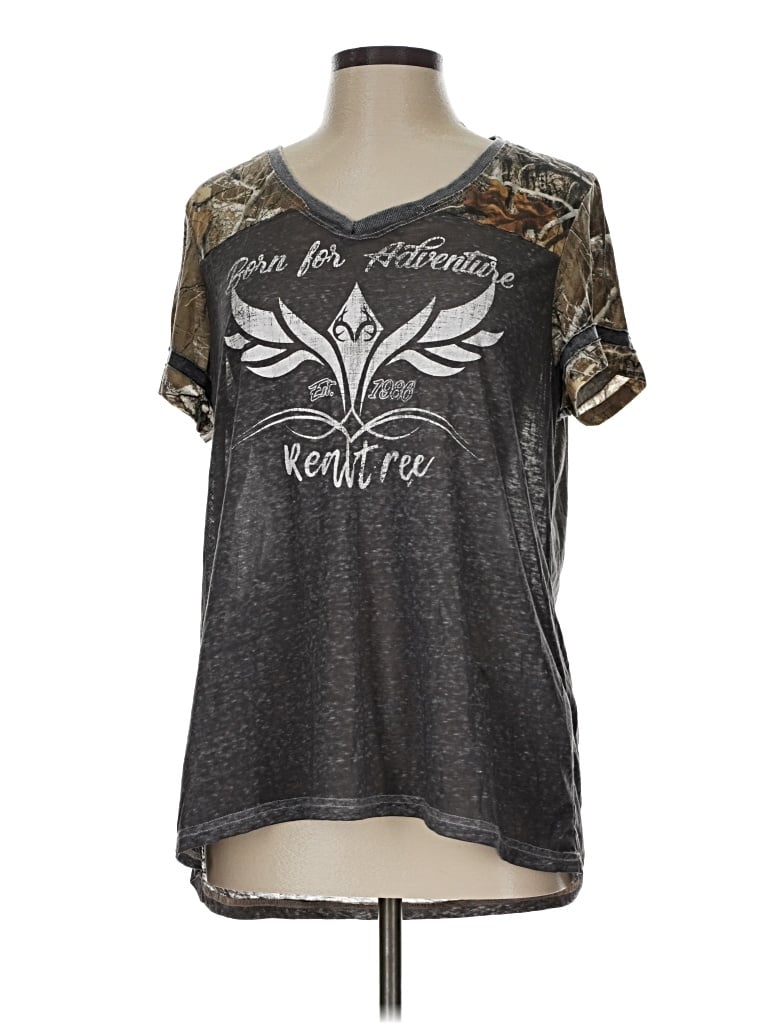 Pre-owned Realtree Short Sleeve T-shirt In Silver