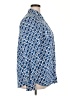 Merona 100% Polyester Print Blue Long Sleeve Blouse Size XXL - photo 4