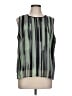 DKNY 100% Polyester Green Sleeveless Blouse Size L - photo 1