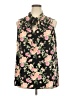 Andree by UNIT 100% Polyester Floral Black Sleeveless Blouse Size 2X - photo 1