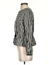 Zara Checkered-gingham Black 3/4 Sleeve Blouse Size S - photo 5