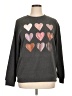 Unbranded 100% Polyester Hearts Gray Sweatshirt Size XL - photo 1