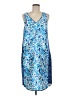 J.Crew Collection 100% Polyester Print Blue Casual Dress Size 6 - photo 1