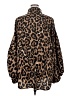 Shein Curve 100% Polyester Animal Print Brown Long Sleeve Blouse Size 20 Plus (4) - photo 2