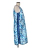 J.Crew Collection 100% Polyester Print Blue Casual Dress Size 6 - photo 4
