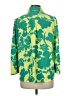 Halogen X Atlantic-Pacific 100% Polyester Print Green 3/4 Sleeve Blouse Size M - photo 2