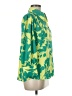 Halogen X Atlantic-Pacific 100% Polyester Print Green 3/4 Sleeve Blouse Size M - photo 4