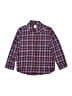 Tea Plaid Burgundy Long Sleeve Button-Down Shirt Size 7 - photo 1
