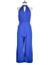 Very J 100% Polyester Solid Blue Jumpsuit Size M - photo 1