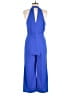Very J 100% Polyester Solid Blue Jumpsuit Size M - photo 2