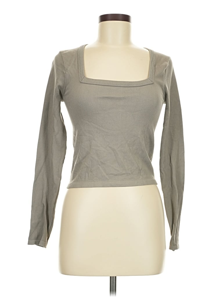 Pre-owned 90 Degree By Reflex Long Sleeve T-shirt In Gray