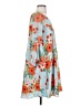 Paper Crown 100% Polyester Tropical Blue Casual Dress Size XS - photo 4