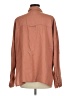 Dear John 100% Tencel Solid Brown Long Sleeve Button-Down Shirt Size M - photo 2
