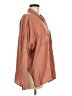 Dear John 100% Tencel Solid Brown Long Sleeve Button-Down Shirt Size M - photo 4