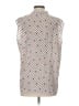 Ann Taylor LOFT Outlet 100% Polyester Polka Dots Ivory Sleeveless Blouse Size S - photo 2