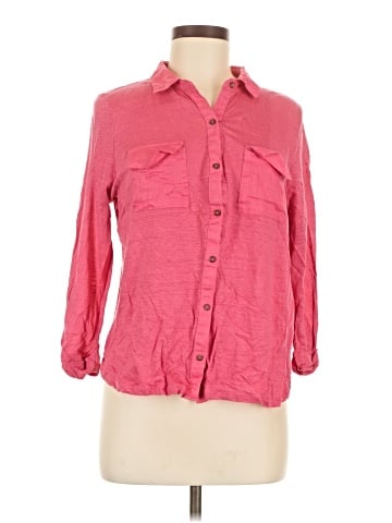 Sigrid Olsen 3/4 Sleeve Button-Down Shirt (view 1)