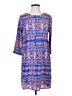 Everly 100% Polyester Print Blue Casual Dress Size S - photo 1