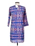 Everly 100% Polyester Print Blue Casual Dress Size S - photo 2