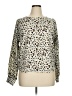 MELLODAY 100% Polyester Animal Print Ivory Long Sleeve Blouse Size XL - photo 1