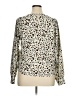 MELLODAY 100% Polyester Animal Print Ivory Long Sleeve Blouse Size XL - photo 2