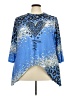 Unbranded Animal Print Blue 3/4 Sleeve Blouse Size 4X - photo 1