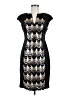 Connected Apparel Graphic Black Cocktail Dress Size 6 - photo 1