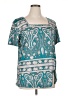 Unbranded Teal Short Sleeve Blouse Size XL - photo 1