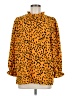 Unbranded Animal Print Orange Long Sleeve Blouse Size M - photo 1