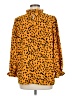 Unbranded Animal Print Orange Long Sleeve Blouse Size M - photo 2