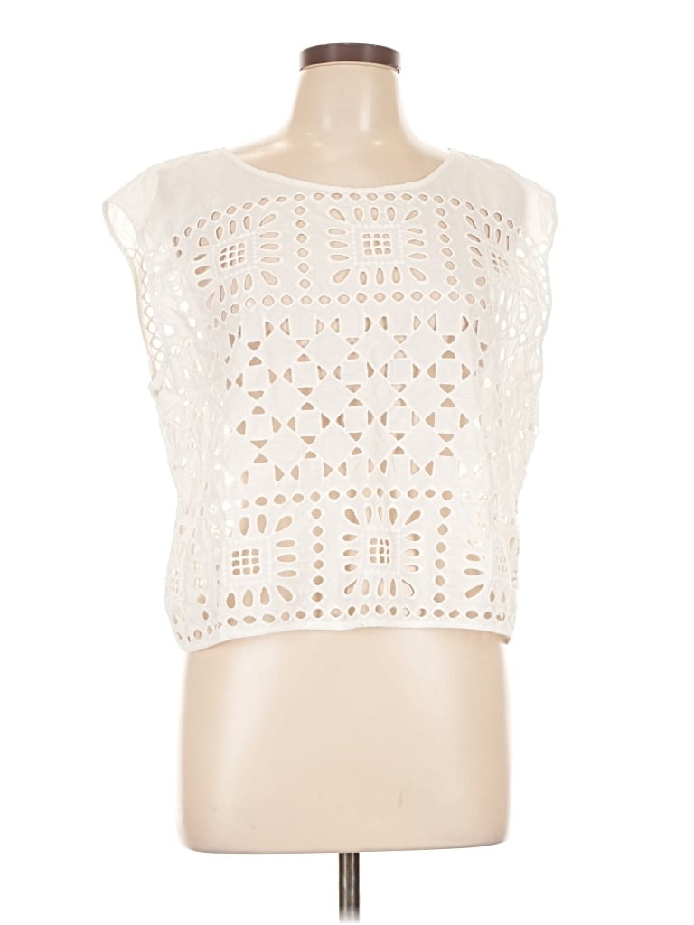 Pre-owned Two By Vince Camuto Sleeveless Blouse In White