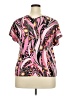 Unbranded 100% Polyester Pink Short Sleeve Blouse Size XXL - photo 2