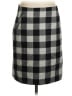 Talbots Checkered-gingham Black Gray Wool Skirt Size 4 - photo 1