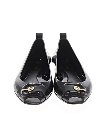 Fendi Jelly Buckle Embellished Peep Toe Ballet Flats (view 2)