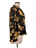 INC International Concepts 100% Polyester Floral Black Long Sleeve Blouse Size L - photo 4