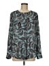 Ann Taylor LOFT Paisley Teal Long Sleeve Blouse Size M - photo 1